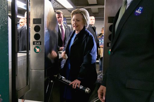 The Latest: Clinton visits newly-unionized workers in&nbsp;Queens