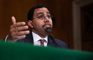 FILE - In this Feb. 25, 2016 file photo, then-Acting Education Secretary Dr. John King, Jr. testifies on Capitol Hill in Washington. Its time for a return to a more well-rounded education for schoolchildren, one that spotlights the importance of science, social studies and the arts, now-Education Secretary King says.  (AP Photo/Susan Walsh, File)