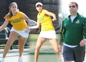 Freshman Marta Gomar of the Norfolk State women's tennis team was named the MEAC Rookie of the Year on Tuesday morning when the conference office announced its postseason awards. In addition, head coach Worth Richardson was named the MEAC Coach of the Year, while senior Andrea Macchiavello earned a second-team all-conference nod. Photo from NSUSpartans.com. 