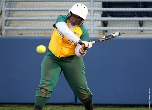 Morgan State broke a long losing streak to Norfolk State with a win in game 1, but the Spartan softball team scored three runs in the fifth inning of game 2 to split a doubleheader with the Bears on Sunday, April 10, afternoon in a conference matchup at the NSU Softball Field. Photo from NSUSpartans.com. 
