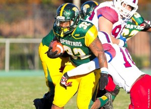 Larry Bishop rushed for two touchdowns, including the winning 1-yard plunge on the final possession of the scrimmage, to lead the offense over the defense, 33-30, in the annual Norfolk State Green & Gold Game on Saturday at Dick Price Stadium.
