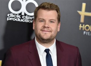 FILE - In this Nov. 1, 2015 file photo, James Corden arrives at the Hollywood Film Awards in Beverly Hills, Calif.  Corden, of CBSs "The Late Late Show," and a Tony-award winner, will host  the 70th Annual Tony Awards from the Beacon Theatre on June 12, in New York. (Photo by Jordan Strauss/Invision/AP, File)