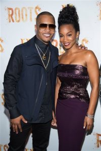 Tip "T.I. " Harris and Anika Noni Rose attend History Channel's "Roots" mini-series premiere at Alice Tully Hall on Monday, May 23, 2016, in New York. (Photo by Charles Sykes/Invision/AP)