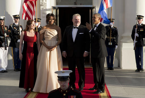 Michelle Obama wears Naeem Khan to Nordic state&nbsp;dinner