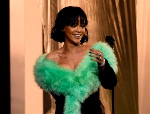 FILE - In this May 22, 2016 file photo, Rihanna arrives on stage to perform Love On The Brain at the Billboard Music Awards in Las Vegas. Rihanna and Coldplay will headline the Made in America festival on Labor Day weekend in Philadelphia, now in its fifth season. (Photo by Chris Pizzello/Invision/AP, File)