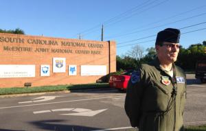 Base commander Col. Nicholas Gentile speaks with reporters outside McEntire Joint National Guard Base in Eastover, SC., Wednesday June 8, 2016. Two F-16C South Carolina Air National Guard jets collided over eastern Georgia, Tuesday evening. Gentile says the planes were totally destroyed, but the pilots ejected and survived, and have returned to South Carolina. (AP Photo/Susanne M. Schafer)