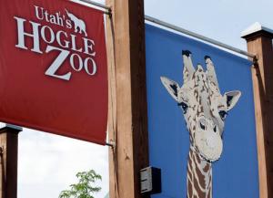 The front entrance of the Utah's Hogle Zoo is shown Tuesday, June 7, 2016, in Salt Lake City. Zoo officials say a rare Amur leopard is safe after it escaped from its enclosure and was tranquilized by staff. Hogle Zoo spokeswoman Erica Hansen says the 4-year-old female leopard was found Tuesday morning by zoo visitors after it escaped. (AP Photo/Rick Bowmer)