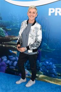 FILE - In this June 8, 2015 file photo, Ellen DeGeneres arrives at the premiere of "Finding Dory" in Los Angeles. DeGeneres voices the lead character, Dory. (Photo by Chris Pizzello/Invision/AP, File)