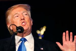 Republican presidential candidate Donald Trump speaks at a campaign rally in Manchester, N.H., Thursday, Aug. 25, 2016. (AP Photo/Gerald Herbert)