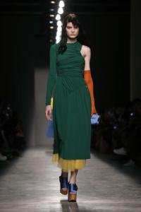 A model wears a creation for Rochas Spring/Summer 2017 Ready-to-Wear fashion collection as part of Paris Fashion week, Wednesday, Sept. 28, 2016 in Paris. (AP Photo/Thibault Camus)