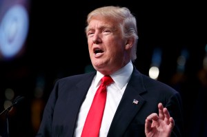 Republican presidential candidate Donald Trump speaks to the National Guard Association of the United States, Monday, Sept. 12, 2016, in Baltimore. (AP Photo/Evan Vucci)