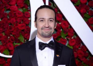 FILE - In this June 12, 2016 file photo , Lin-Manuel Miranda arrives at the Tony Awards at the Beacon Theatre in New York.  NBC said Wednesday, Sept. 28  that Lin-Manuel Miranda will host "SNL" on Oct. 8. Miranda created and starred in the Broadway sensation about the first U.S. treasury secretary. Twenty One Pilots duo Tyler Joseph and Josh Dun will be the show’s musical guests. (Photo by Charles Sykes/Invision/AP)