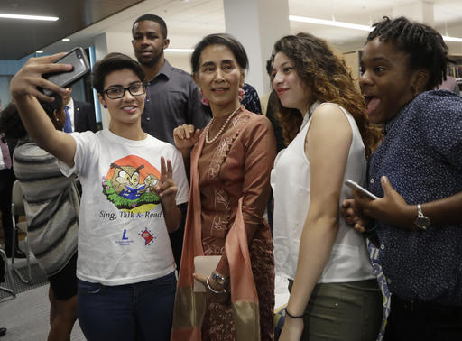 Myanmar leader has questions for US high school&nbsp;students