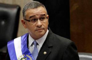 FILE - In this June 1, 2012 file photo, El Salvador's President Mauricio Funes stands in the National Assembly before speaking to commemorate the anniversary of his third year in office in San Salvador, El Salvador. The Nicaraguan government said Tuesday, Sept. 6, 2016 that it has given political asylum to the former El Salvador president. (AP Photo/Luis Romero, File)