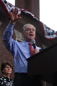 Tim Kaine (D), Hillary Clinton's vice-presidential running mate and the current senator from Virginia, kicked off the Clinton_Kaine campaign in the battleground state of Virginia at Old Dominion University on Friday, Sept. 9. (Photo by Malik Glaspie, managing editor of the Spartan Echo)