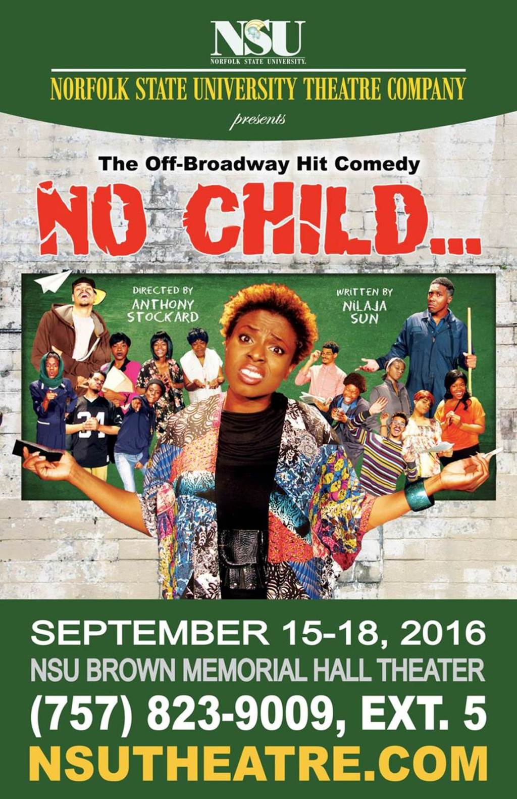 “No Child” to be performed by NSU Theatre Company, Sept.&nbsp;15-18