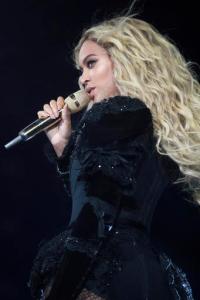 This photo taken Sept. 24, 20016, shows Beyonce performing during the Formation World Tour at Mercedes-Benz Superdome, in New Orleans.  Beyoncé wrapped up her "Formation World Tour" with onstage assists from Jay Z, Kendrick Lamar and Serena Williams, while Hugh Jackman, Tyler Perry and Frank Ocean watched from the crowd. The pop star performed Friday, Oct. 7, 2016, at the MetLife Stadium in East Rutherford, New Jersey, singing and dancing to songs from her six solo albums, including her latest effort, "Lemonade." (Daniela Vesco/Invision for Parkwood Entertainment/AP Images)