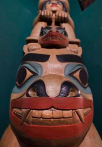 A totem pole is displayed as part of Hall of the North American Indian exhibit, at the Peabody Museum of Archaeology & Ethnology at Harvard University in Cambridge, Mass., Thursday, Oct. 13, 2016. The Peabody, one of the oldest and largest museums in the world focused on the study of societies and cultures, turns 150 years old this month. (AP Photo/Charles Krupa)