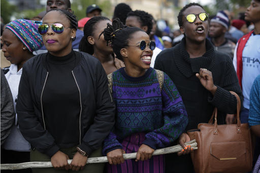 Student protesters berate university head in South&nbsp;Africa
