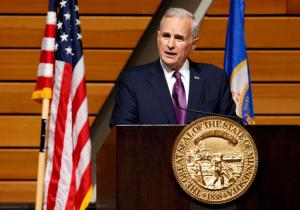 FILE - In this March 9, 2016, file photo, Minnesota Democratic Gov. Mark Dayton delivers his State of the State address at the University of Minnesota in Minneapolis. Dayton said Wednesday, Oct. 12, 2016, that the Affordable Care Act is “no longer affordable,” a stinging critique from a state leader who embraced the law just a few years ago. (AP Photo/Jim Mone, File)