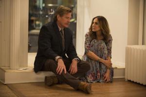 This image released by HBO shows Thomas Haden Church, left, and Sarah Jessica Parker in s scene from "Divorce," premiering Sunday at 10 p.m. EDT. (Craig Blankenhorn/HBO via AP)