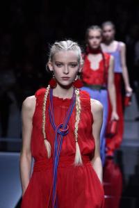 A model wears a creation for Giorgio Armani's Spring-Summer 2017 ready-to-wear fashion collection presented Monday, Oct. 3, 2016 in Paris. (AP Photo/Zacharie Scheurer)Models wear creations for Giorgio Armani's Spring-Summer 2017 ready-to-wear fashion collection presented Monday, Oct. 3, 2016 in Paris. (AP Photo/Zacharie Scheurer)