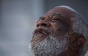 In this Friday, Nov. 4, 2016 photo, Spellman Bernard Smith, Jr. ,78, talks about what it means for him to be able cast his vote on Election Dayin Norfolk, Va.  Smith, a convicted felon, was able to cast his first vote for president on Tuesday, Nov. 8, after having his voting rights restored. (Bill Tiernan/The Virginian-Pilot via AP)