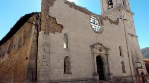 The Cathedral of Santa Maria Argentea is destroyed in Norcia, Italy, after an earthquake with a preliminary magnitude of 6.6 struck central Italy, Sunday, Oct. 30, 2016. Central Italy was hit by another powerful earthquake Sunday, toppling buildings that had recently withstood other major quakes and sending panicked residents back into the streets, but causing no immediate loss of life. (Matteo Guidelli/ANSA via AP)