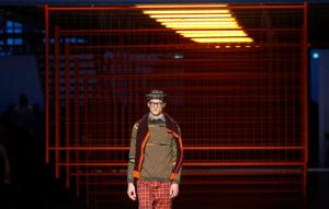A model wears a creation for Missoni men's Fall-Winter 2017-2018 collection, part of the Milan Fashion Week, unveiled in Milan, Italy, Sunday, Jan. 15, 2017. (AP Photo/Antonio Calanni)