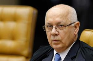 FILE-  In this March 4, 2015, file photo, Brazil's Supreme Court Justice Teori Zavascki attends a session of the Supreme Court in Brasilia, Brazil. Zavascki's son said that his father was on a plane that crashed off the coast of the city in Rio de Janeiro, Thursday, Jan. 19, 2017. (AP Photo/Eraldo Peres, File)