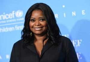 FILE - This Nov. 29, 2016 file photo shows Octavia Spencer at the 12th Annual UNICEF Snowflake Ball in New York. Spencer has been named Woman of the Year by Harvard University’s Hasty Pudding Theatricals. She is scheduled to be honored with a parade through the streets of Cambridge on Jan. 26, followed by a roast and the presentation of her pudding pot. (Photo by Evan Agostini/Invision/AP, File)