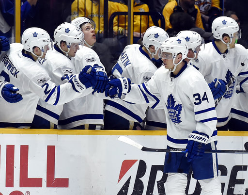 Maple Leafs beat Predators 3-1 for 5th win in 6&nbsp;games