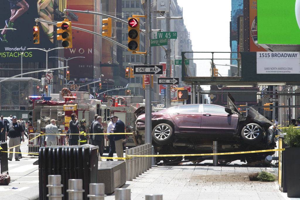 Car drives wrong way in Times Square, plows into&nbsp;pedestrians