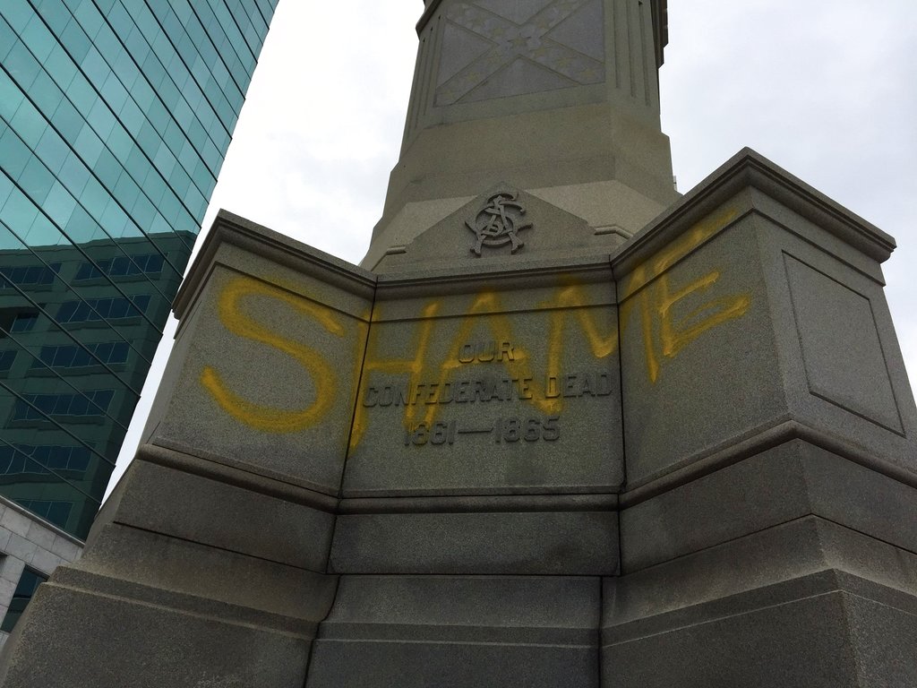 ‘Shame’ spray-painted on Confederate monument in&nbsp;Virginia