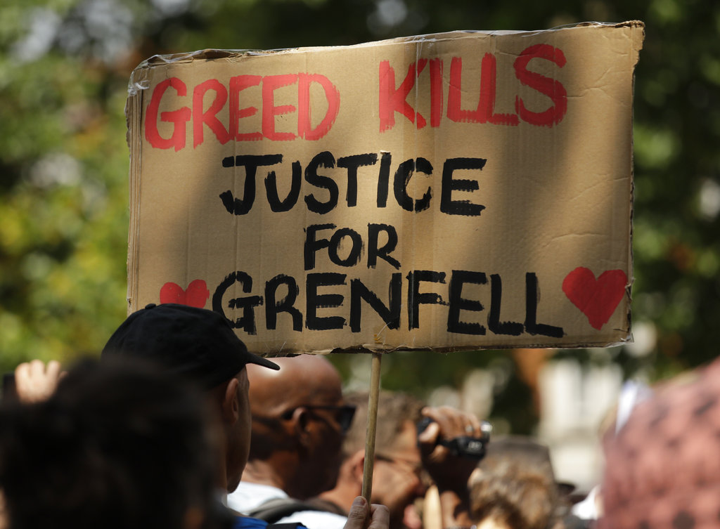 The Latest: 7 UK buildings found with combustible&nbsp;cladding