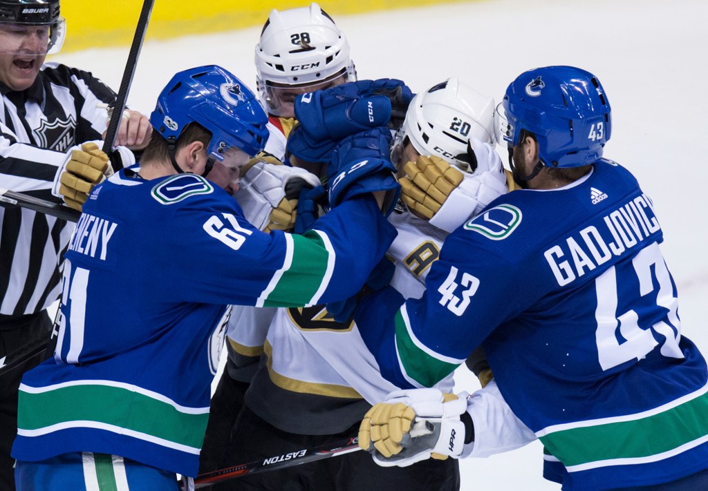 Golden Knights rout Canucks 9-4 in first preseason&nbsp;game