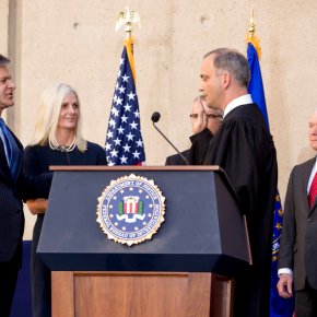 Wray installed as FBI director; Trump absent at ceremony