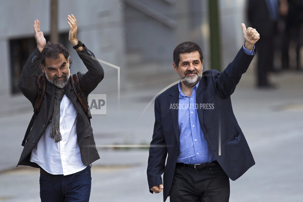 Court jails 2 Catalan independence leaders in sedition&nbsp;probe