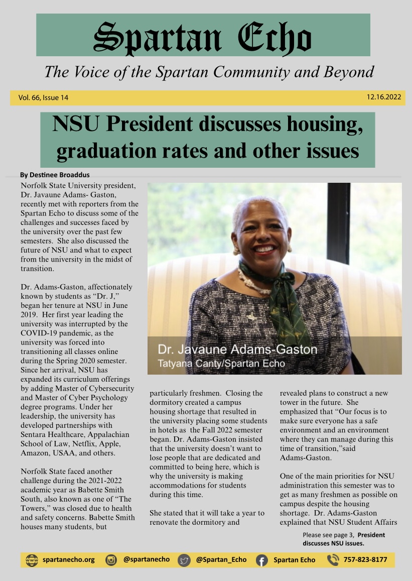 Spartan Echo News: Vol 66, Issue&nbsp;14