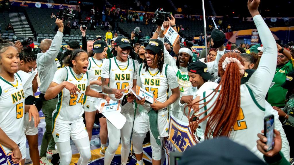 FOR THE FIRST TIME SINCE 2002 NSU WOMEN’S BASKETBALL TEAM ARE MEAC CHAMPIONS 