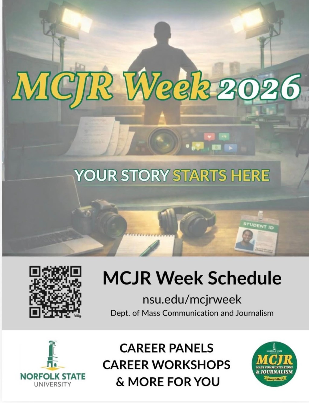 Your Story Starts Here: MCJR Week 2026 Brings Media Professionals to&nbsp;Campus